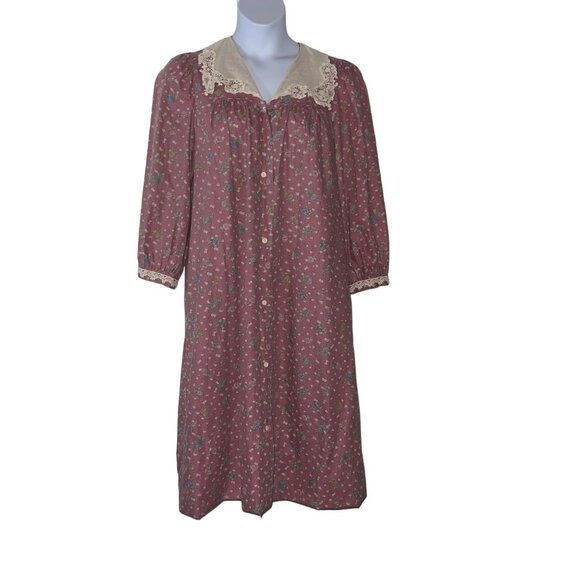 Hand Crafted Dresses & Skirts - Vintage Handmade Hand Crafted Prairie Maxi Dress Womens L Lightweight Floral